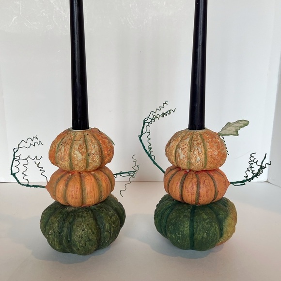 Pair of Autumn Halloween Candlesticks - Picture 9 of 10